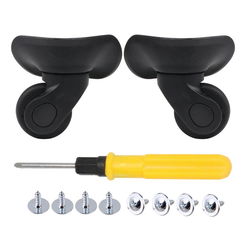 RDEXP 4 Holes DIY Luggage Swivel Caster Wheels with Installation Tool Left and Right Wheels Pack of 2 - Image 1
